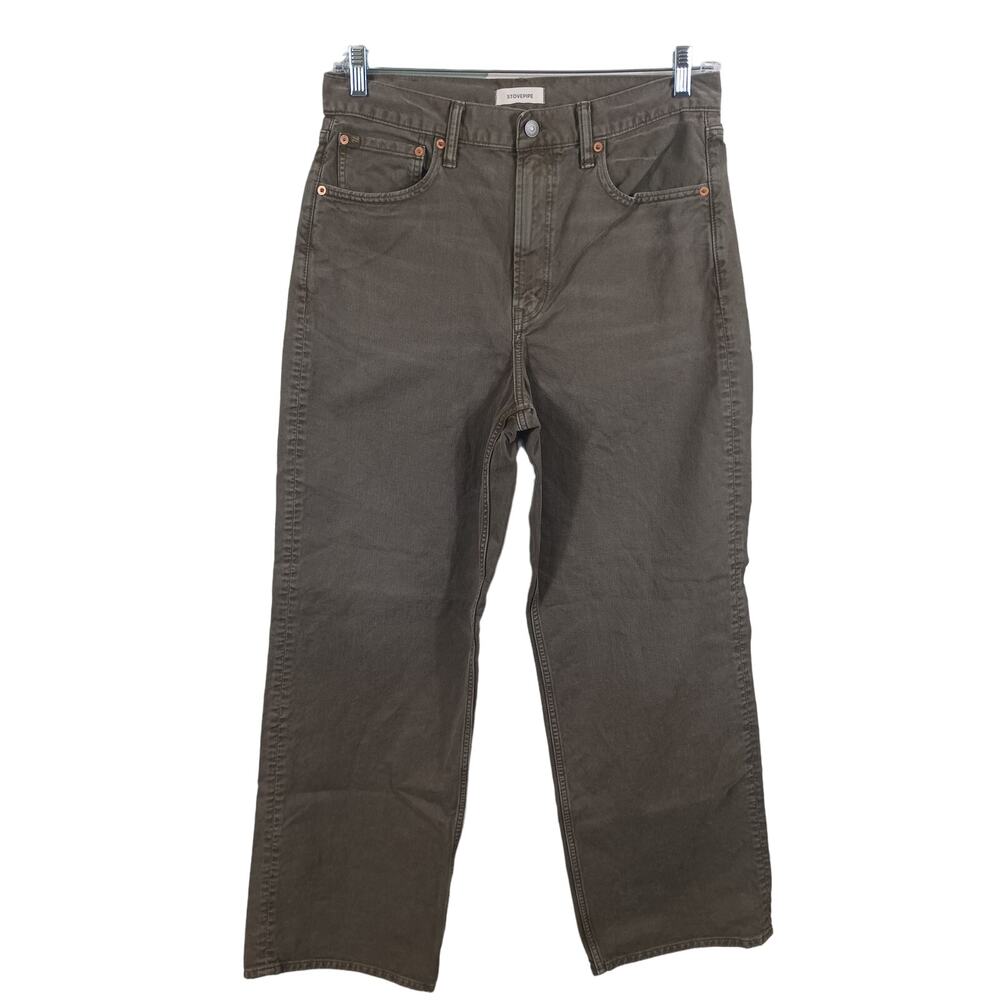American Eagle 77‎ Stovepipe Mens Size 12 Gray Straight Cut Low Rise Denim Jeans